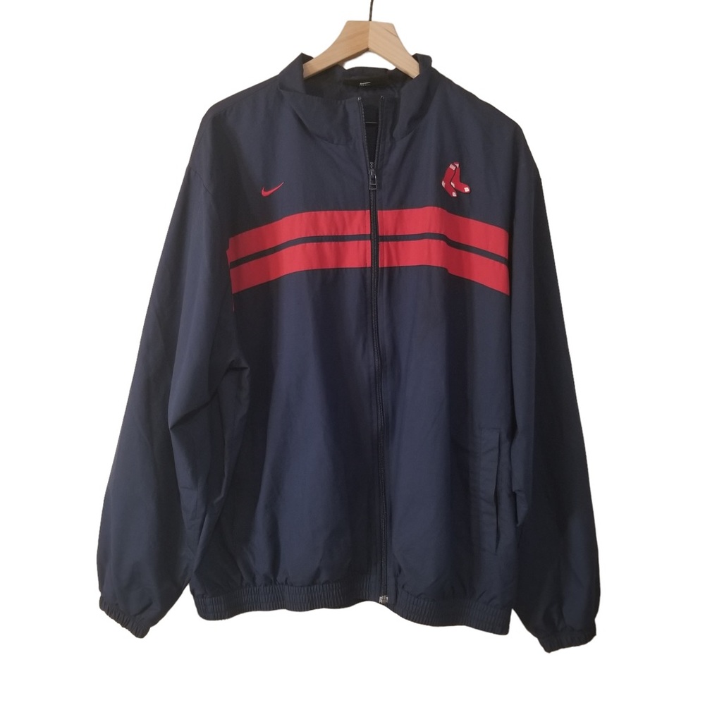 2/$30 Boston Red Sox MLB Nike Team Track Windbreaker Jacket Full Zip